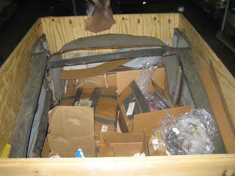 The body and other bits in their temporary home.